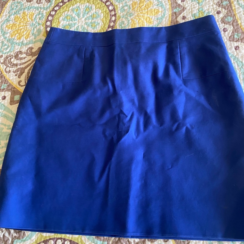 J. Crew Blue A-Line Mini Skirt for Work
